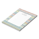 Notitie van leraar Retro patroon notitieblok (Linkerzijde)