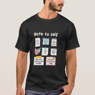 Notitie Voor Zelf Psycholoog Psychologie Geestelij T-shirt