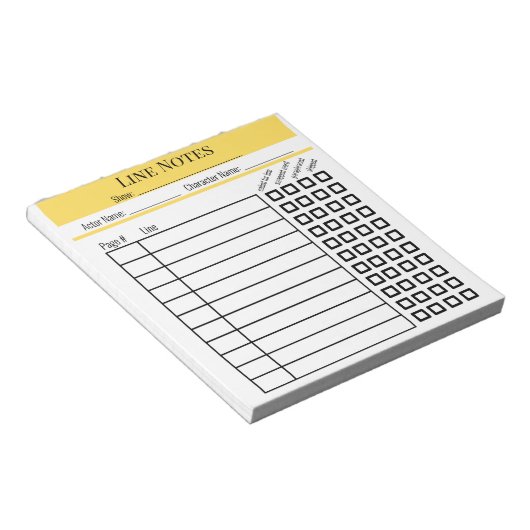 Notitieblok Actor Line Notes-diagram (Schuin)