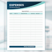 Notitieblok bedrijfsformulier onkostenregistratie