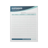 Notitieblok bedrijfsformulier onkostenregistratie (Linkerzijde)