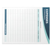 Notitieblok bedrijfsformulier onkostenregistratie (Voorkant)