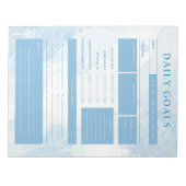 Notitieblok Blauwe Waterverf Dagelijkse doelstelli (Voorkant)