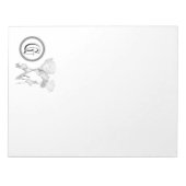 Notitieblok - Bloemen met monogram (Voorkant)