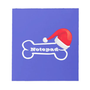 Notitieblok Blue Santa Hat Bone