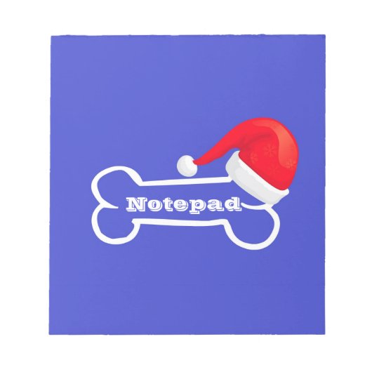 Notitieblok Blue Santa Hat Bone (Voorkant)