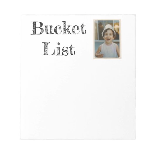 Notitieblok Bucket List (Voorkant)