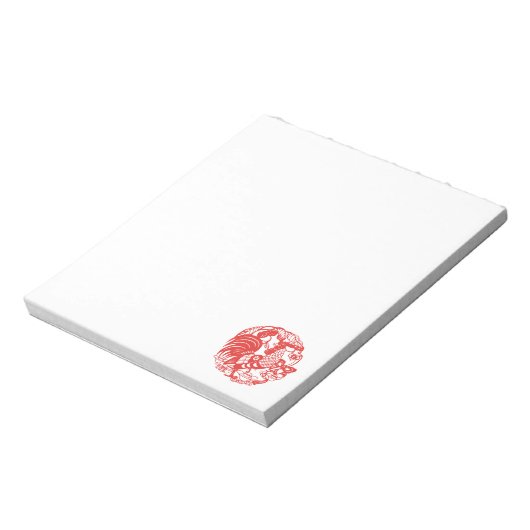 Notitieblok Chinese Papercut Rooster 2017 (Linkerzijde)