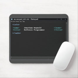 Notitieblok Coder Coder Formaat donkere modus Comp Muismat