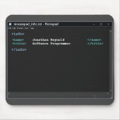 Notitieblok Coder Coder Formaat donkere modus Comp Muismat (Voorkant)