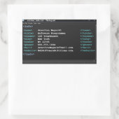 Notitieblok Coder Computer Programmer Format Dark  Rechthoekige Sticker (Tas)