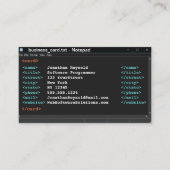 Notitieblok Coder Format Computer Programmer Donke Visitekaartje (Voorkant)
