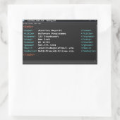 Notitieblok Computer Programmer Coder Format Dark Rechthoekige Sticker (Tas)