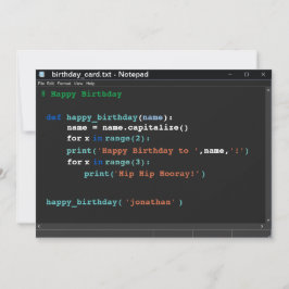 Notitieblok Computer Programmer Donkere Modus Birt Kaart