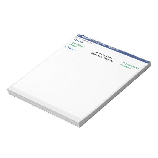 Notitieblok Computerwetenschapper Programmeur Code (Linkerzijde)