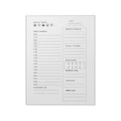 Notitieblok dagagenda (Linkerzijde)