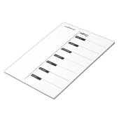 Notitieblok Dagelijks menu en lijst van winkels (Schuin)