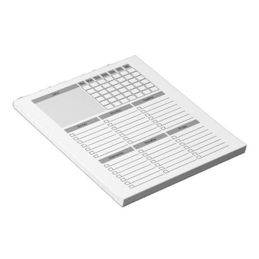 Notitieblok Dagelijkse planner (Schuin)