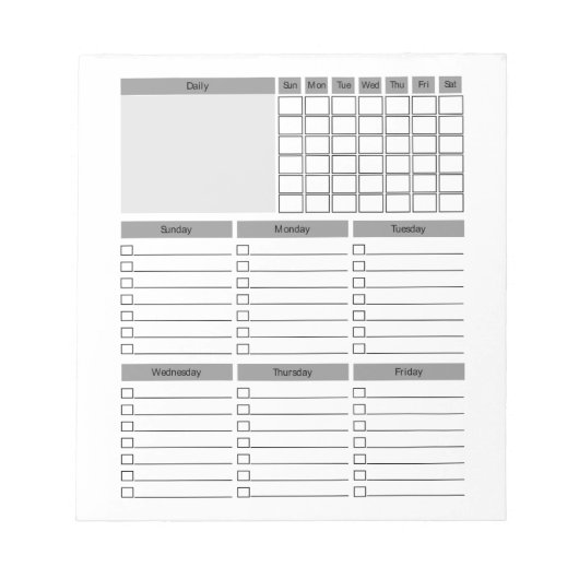 Notitieblok Dagelijkse planner (Voorkant)