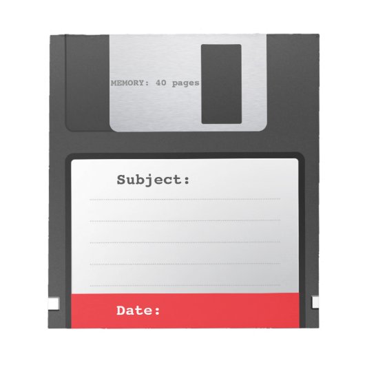 Notitieblok diskettestation (Voorkant)