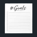 Notitieblok doelen met checkboxes<br><div class="desc">Dit schattige #Goals notitieblok is een geweldige aanvulling op elk geschenk! Ze zijn perfect voor docenten,  studenten,  moeders en iedereen daartussenin! Bewaar een lijst van alle dingen u moet gedaan worden en controleer hen weg aangezien u die doelstellingen bereikt!</div>
