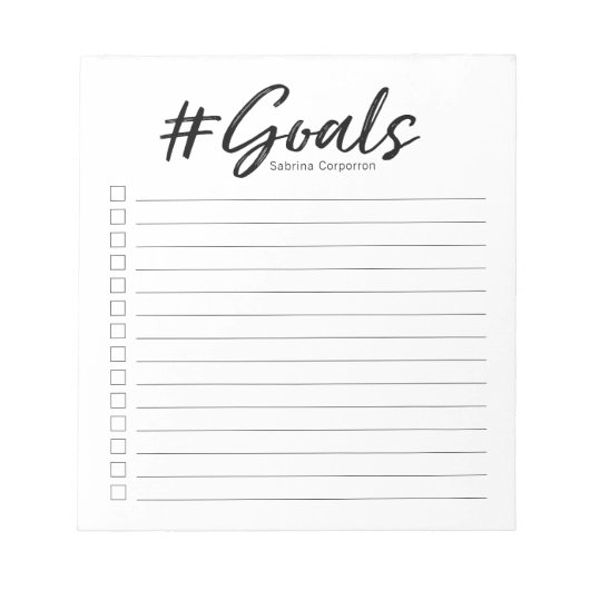 Notitieblok doelen met checkboxes (Voorkant)