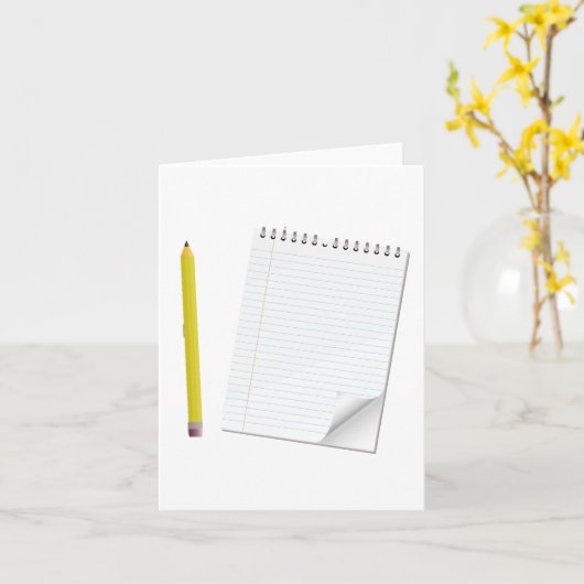 Notitieblok en papieren briefkaarten (Gele Bloem)