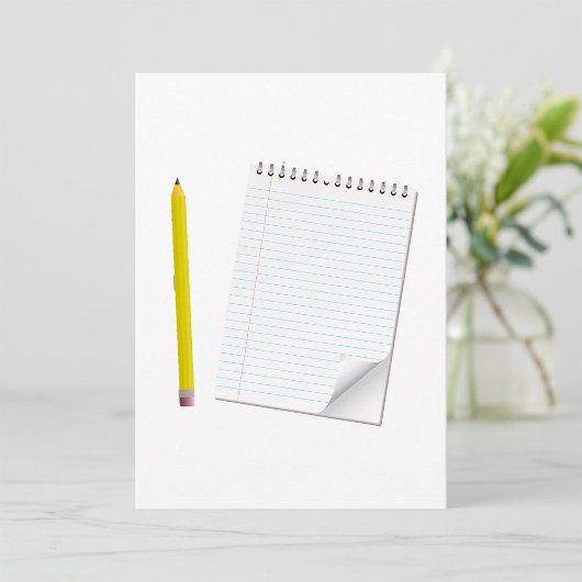 Notitieblok en papieren uitnodigingen