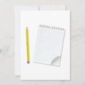 Notitieblok en papieren uitnodigingen (Voorkant)