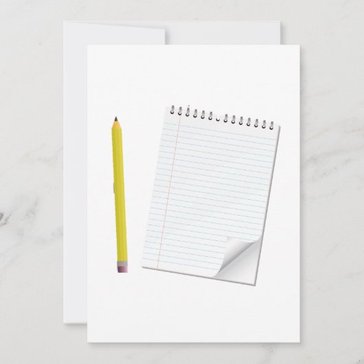 Notitieblok en papieren uitnodigingen (Voorkant)