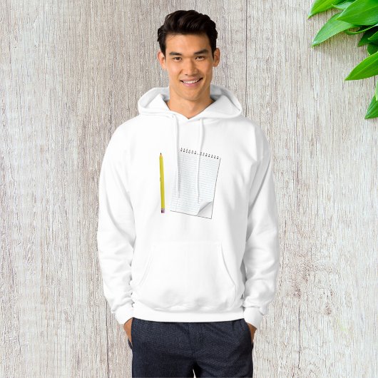 Notitieblok en potlood Mannen hoodie