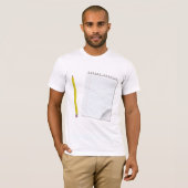 Notitieblok en potlood Mannen T-shirt (Voorkant volledig)