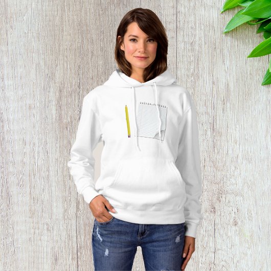 Notitieblok en potlood Vrouwen Hoodie