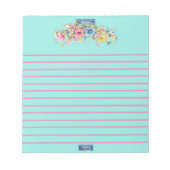 Notitieblok (Floral Blue-Notes) RFPMDesigns ©️2024 (Voorkant)