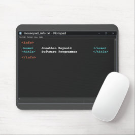Notitieblok Formatteren Computer Programmer Donker Muismat