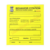 Notitieblok Gedrag van kinderen (Voorkant)