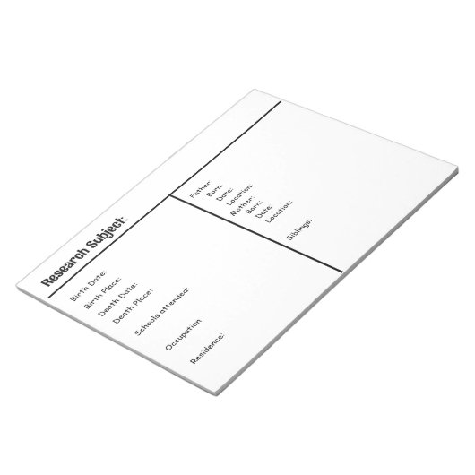 Notitieblok - Genealogie Onderzoek (Schuin)