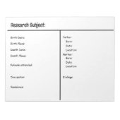 Notitieblok - Genealogie Onderzoek (Voorkant)