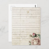  Notitieblok gevoerd bloempapier Briefkaart (Voorkant / Achterkant)