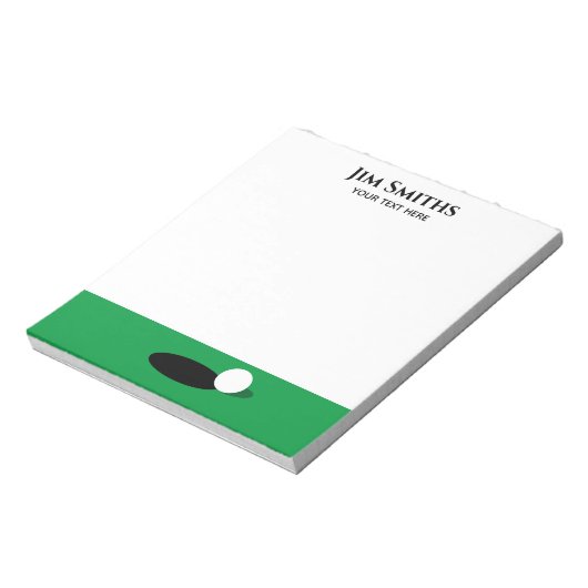 Notitieblok Golf-speler - aangepaste golfcadeauide (Linkerzijde)