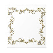 Notitieblok gouddecoratieve Floral Border (Voorkant)