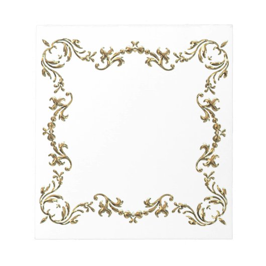 Notitieblok gouddecoratieve Floral Border (Voorkant)
