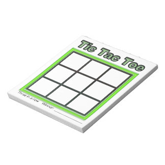 Notitieblok Groene Tic Tac Toe Game
