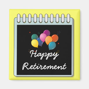 Notitieblok: "Happy Retirement" noot Magneet