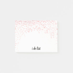 Notitieblok - ik doe lijst Roze Confetti Post-it® Notes