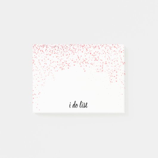 Notitieblok - ik doe lijst Roze Confetti Post-it® Notes (Voorkant)