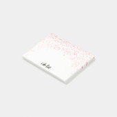 Notitieblok - ik doe lijst Roze Confetti Post-it® Notes (Schuin)