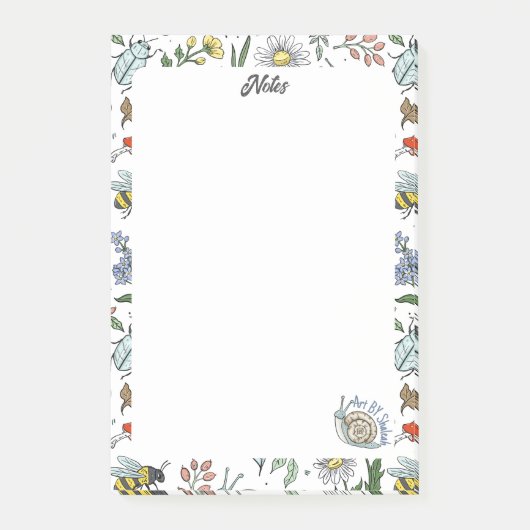 Notitieblok in de tuin post-it® notes (Voorkant)