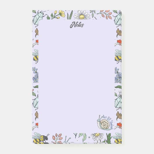 Notitieblok in de tuin post-it® notes (Voorkant)