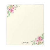 Notitieblok JOUW TEKST zomerbloemen (Voorkant)